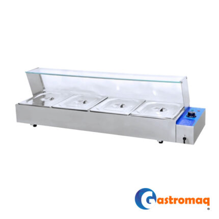 Baño María 4 Depósitos 1/2 Vidrio Recto Gastromaq
