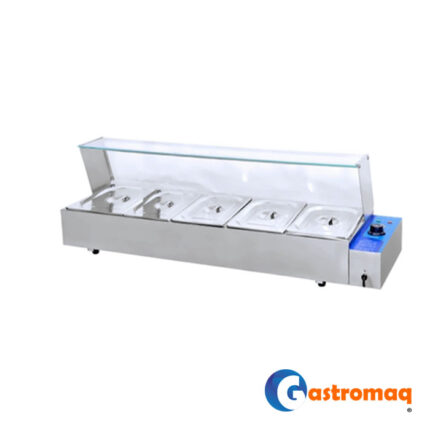 Baño María 5 Depósitos 1/2 Vidrio Recto Gastromaq