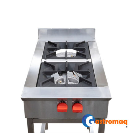 Anafe a Gas 2 Platos Alto 30x30 cms. Gastromaq