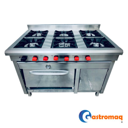 Cocina 6 Platos Con Horno + Calienta Platos Gastromaq