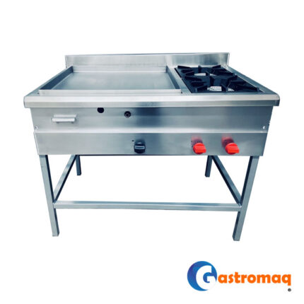 Lonchera 2 funciones, Churrasquera 60x60 cm. 2 Fogones 30x30 cm. Gastromaq