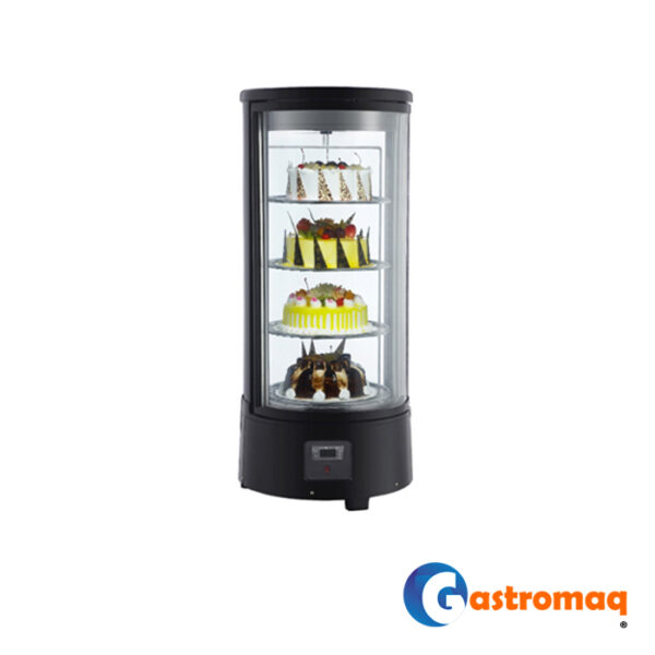 Vitrina Pastelera Refrigerada Vertical Giratoria 72 lts. Sobremesa Gastromaq