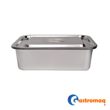 Asadera Con Asa Tapa 36x27x10 cms. Acero Inoxidable Gastromaq