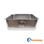 Asadera Con Asas 60x40x7 cm. Acero Inoxidable Gastromaq