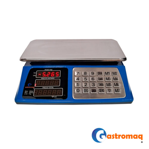 Balanza Digital 40 kg. Botones Grandes Gastromaq