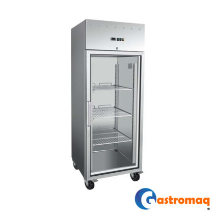 Congelador Industrial 1 Puerta Vidrio 685 lts. Frío Forzado Gastromaq