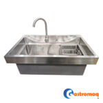 Lavaplatos Acero 80x50x30 cm. Gastromaq