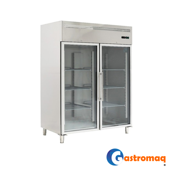 Refrigerador Industrial 2 Puertas Vidrio 1477 lts. Frío Forzado Gastromaq