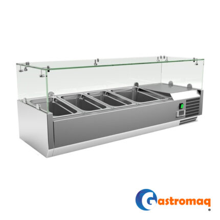 Salsera Sobremesa 1.2 mts. 4 Depositos GN 1/3x3+GN1/2x1 Gastromaq