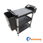 Carro servicio multiuso 3 niveles 66x41 cm. con contenedor Gastromaq