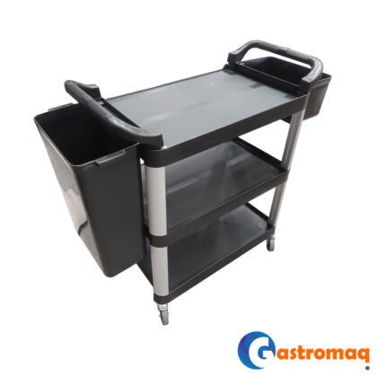 Carro servicio multiuso 3 niveles 66x41 cm. con contenedor Gastromaq