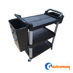 Carro servicio multiuso 3 niveles 67x42 cm. con contenedor Gastromaq