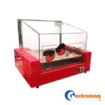 Roller de hot dog 11 rodillos con cúpula de vidrio Gastromaq