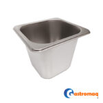 DEPOSITO ACERO GN 1/6 X15. 16.2 X 17.6 X 15 CM MH