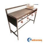 Lonchera 2 funciones freidora-churrasquera 40x90 cm. 3 quemadores Gastromaq
