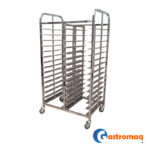 Carro bandejero 15x2 niveles acero inoxidable bandejas 60x40 cm. Gastromaq