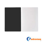 Tabla De Picar 45x30x2 cm. Blanco/Negro Gastromaq