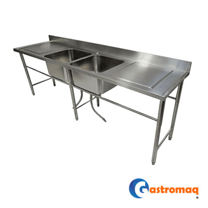 Lavafondos 2 Recipientes 2 Secadores 250x66x85 cm. Gastromaq