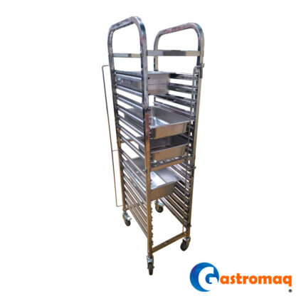 Carro Bandejero 15 Niveles Acero Inoxidable 33x54 cm. Gastromaq
