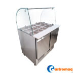 Mesón Saladette 10 Depósitos 2 Puertas Cúpula Vidrio Gastromaq - Imagen 2