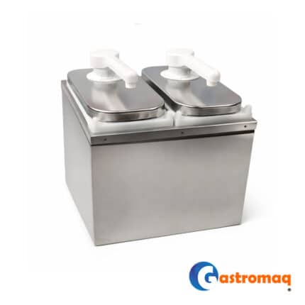 Dispensador Salsa Acero 2 Depósitos 4 lts. Toppo Gastromaq
