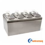 Dispensador Salsa Acero 4 Depósitos 8 lts. Toppo Gastromaq