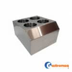 Soporte Organizador Para Cubiertos 4 Dépositos Acero Inoxidable Gastromaq