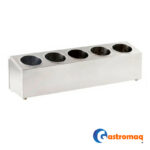 Soporte Organizador Para Cubiertos 5 Depósitos Acero Inoxidable Gastromaq