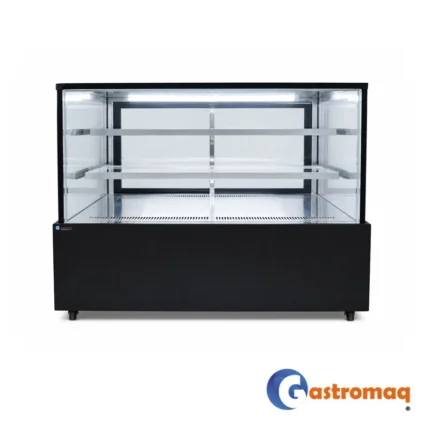 Vitrina Pastelera 3 Niveles Negra 1.5 mts. Cuadrada Gastromaq