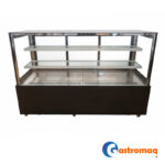 Vitrina Pastelera 3 Niveles Negra 1.8 mts. Cuadrada Gastromaq